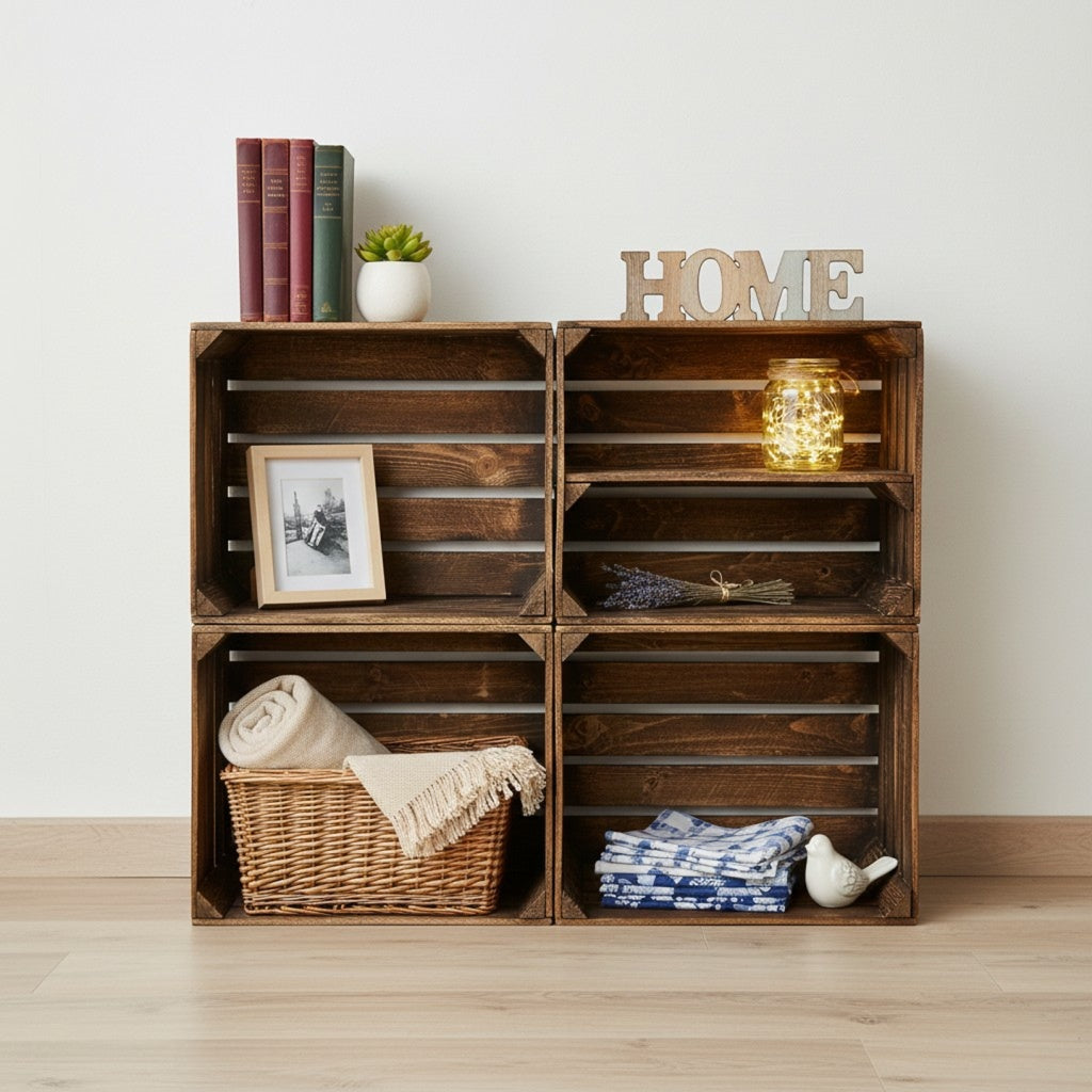 Holzkisten Vintage Geflammt