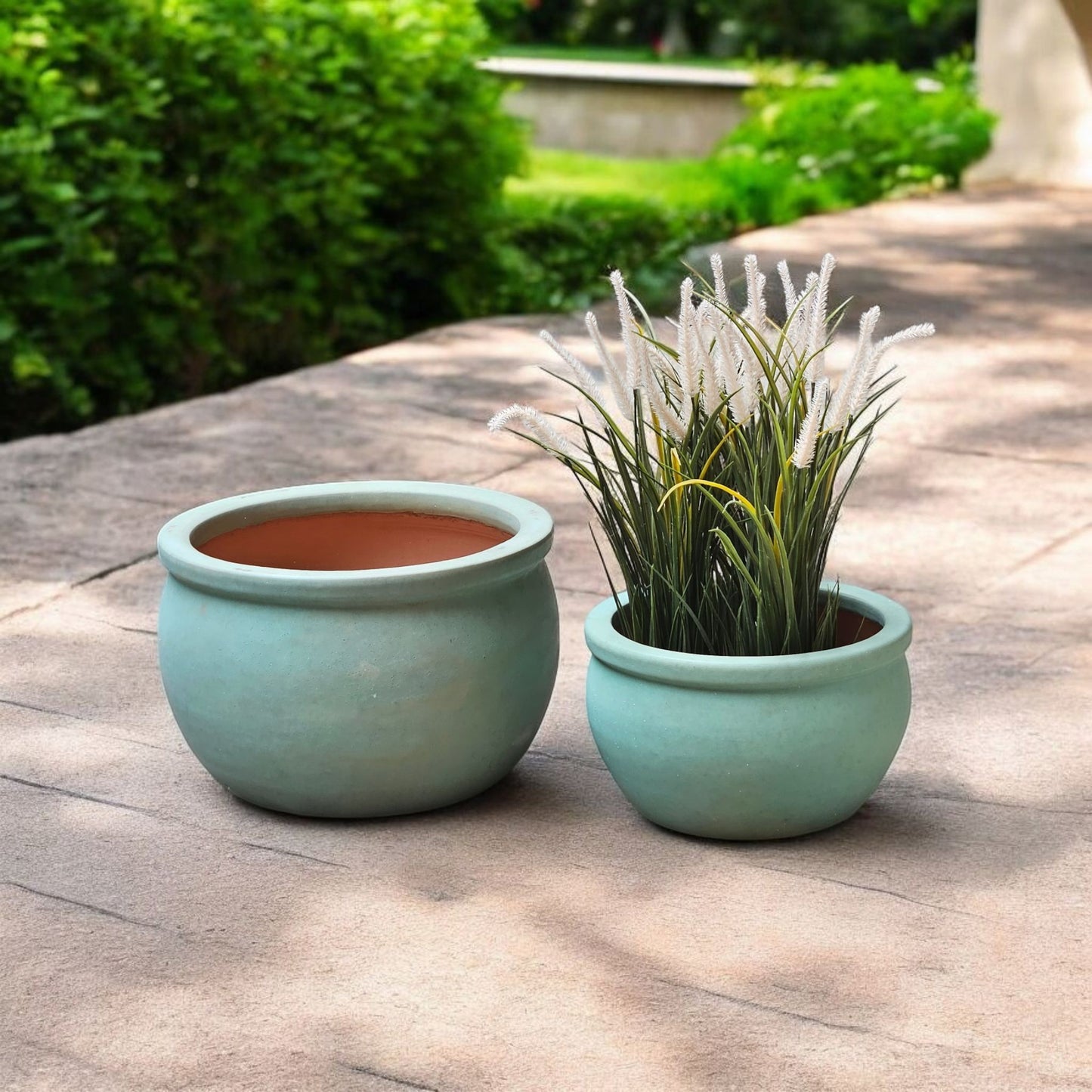 Blumentopf Pflanzgefäß Keramik Modell "Bavaria" 40cm Jade Grün