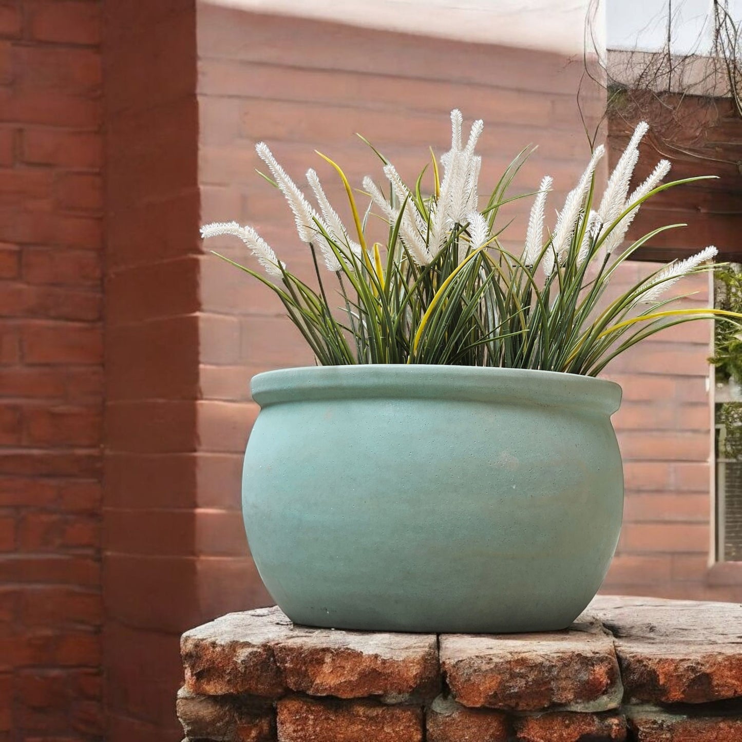 Blumentopf Pflanzgefäß Keramik Modell "Bavaria" 40cm Jade Grün