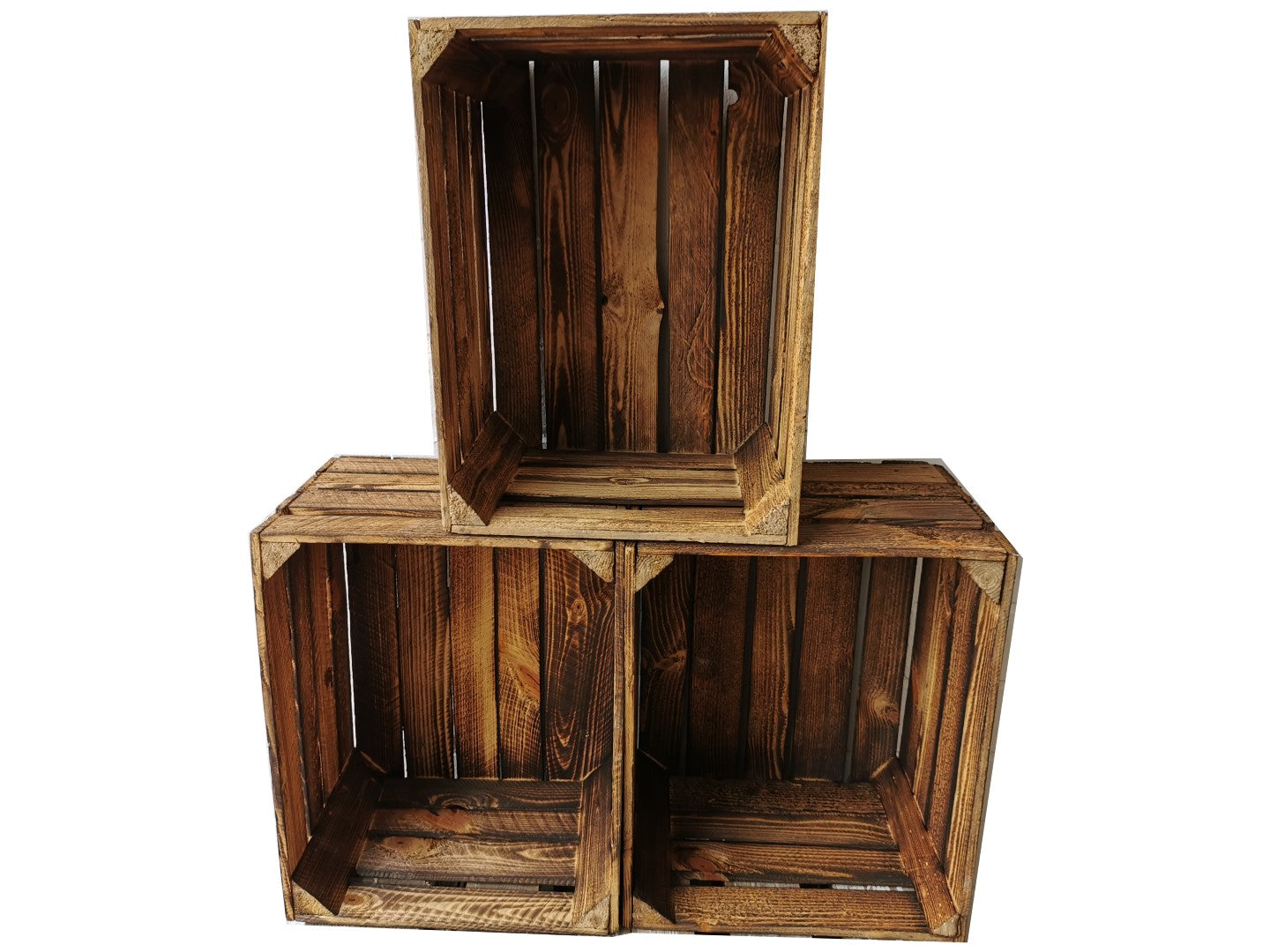 Obstkiste Vintage Geflammt 50 x 40 x 30cm 12 x