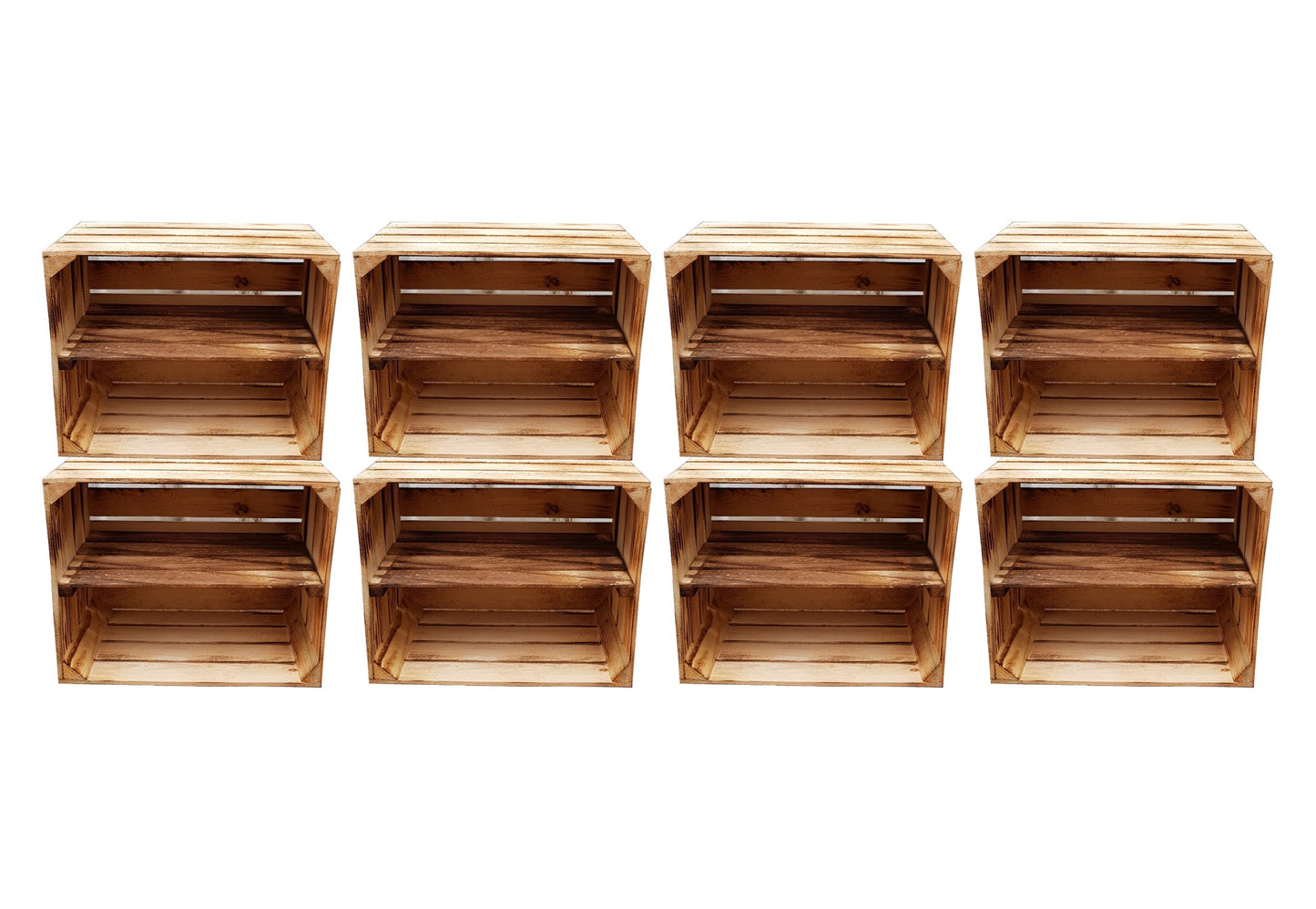 Holzkisten Regalkisten 50 x 40 x 30cm mit Ablage Lang 8 x