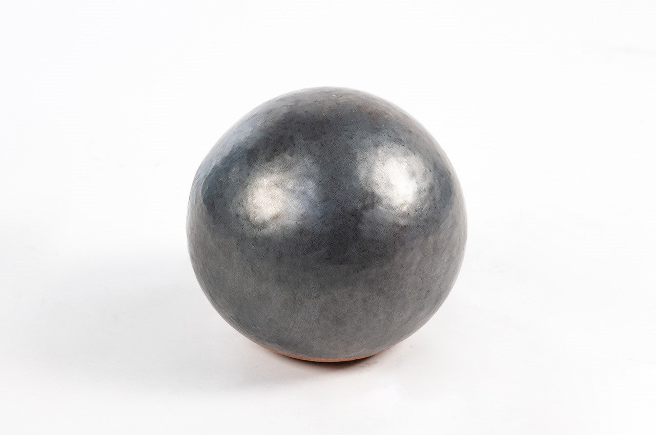 Gartenkugel Rosenkugel Keramik 16cm Anthrazit glasiert