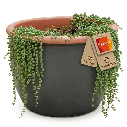 Pflanztopf Keramik FARMER Anthrazit Matt – Ø 36 x 28 cm