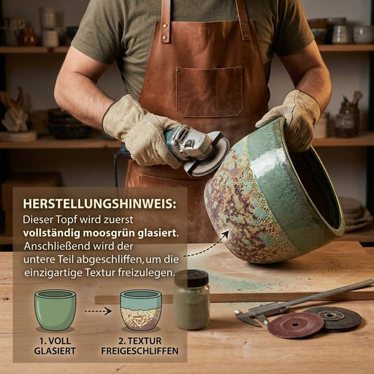Pflanztopf Keramik Antik Grün – Ø 21 x 18 cm