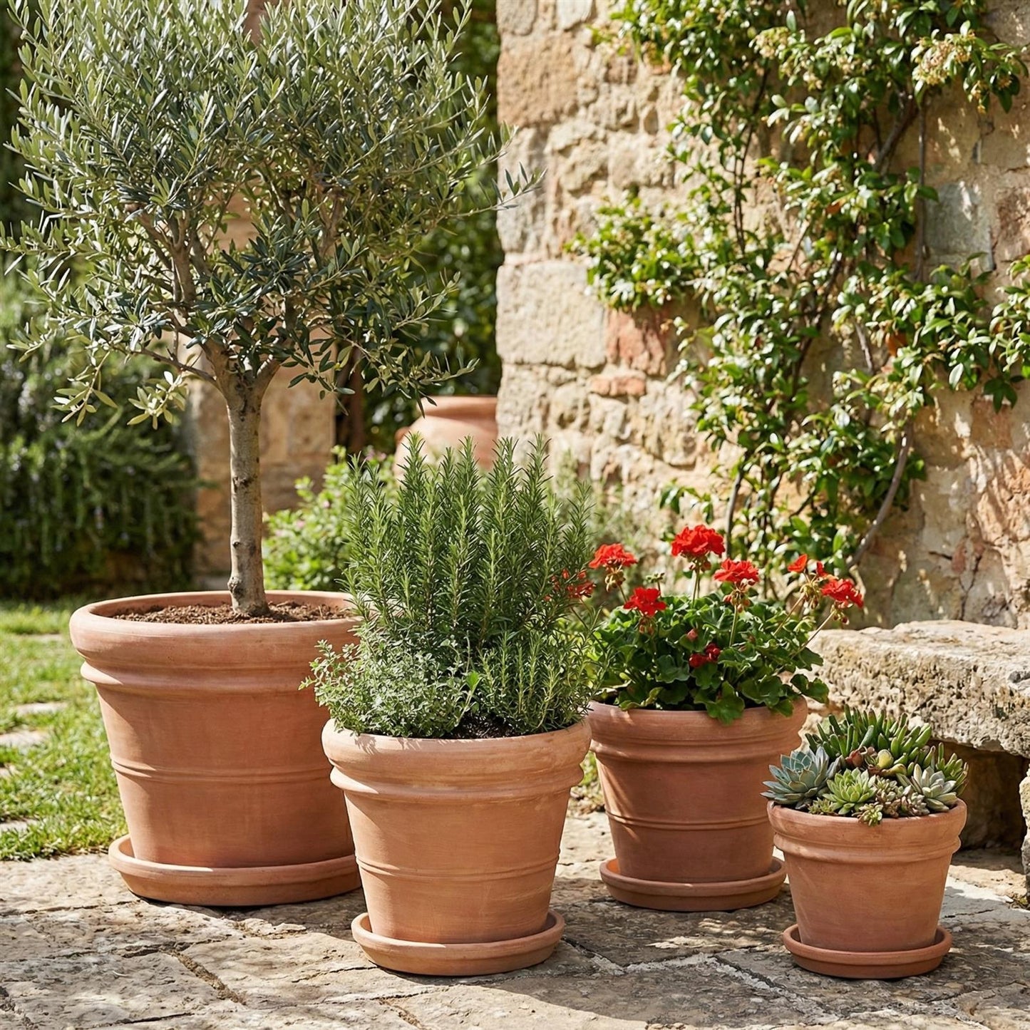 Terrakotta Blumentopf Ø 30,5 cm – Handgefertigt & Frostfest aus Italien