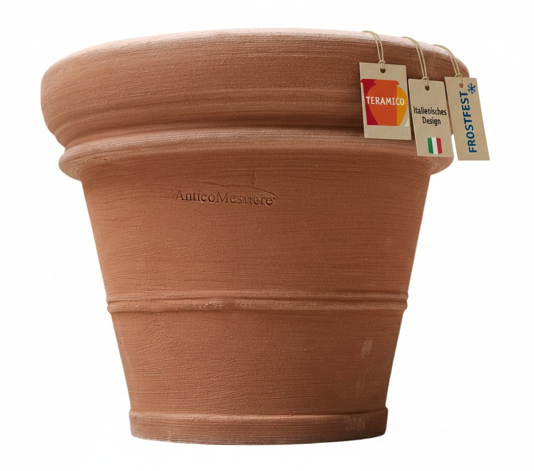 Terrakotta Blumentopf Ø 35 cm – Handgefertigt & Frostfest aus Italien