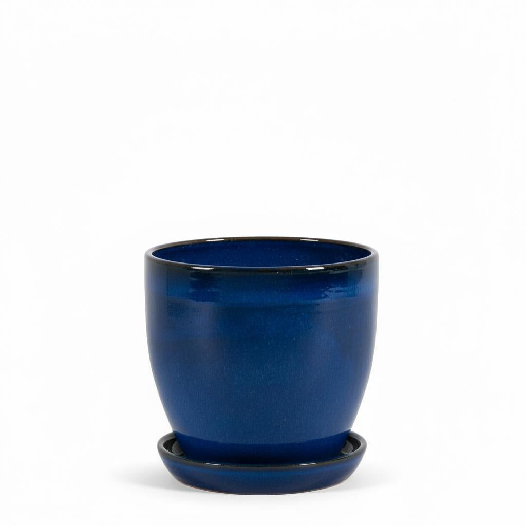 Pflanzgefäß Keramik Blau 