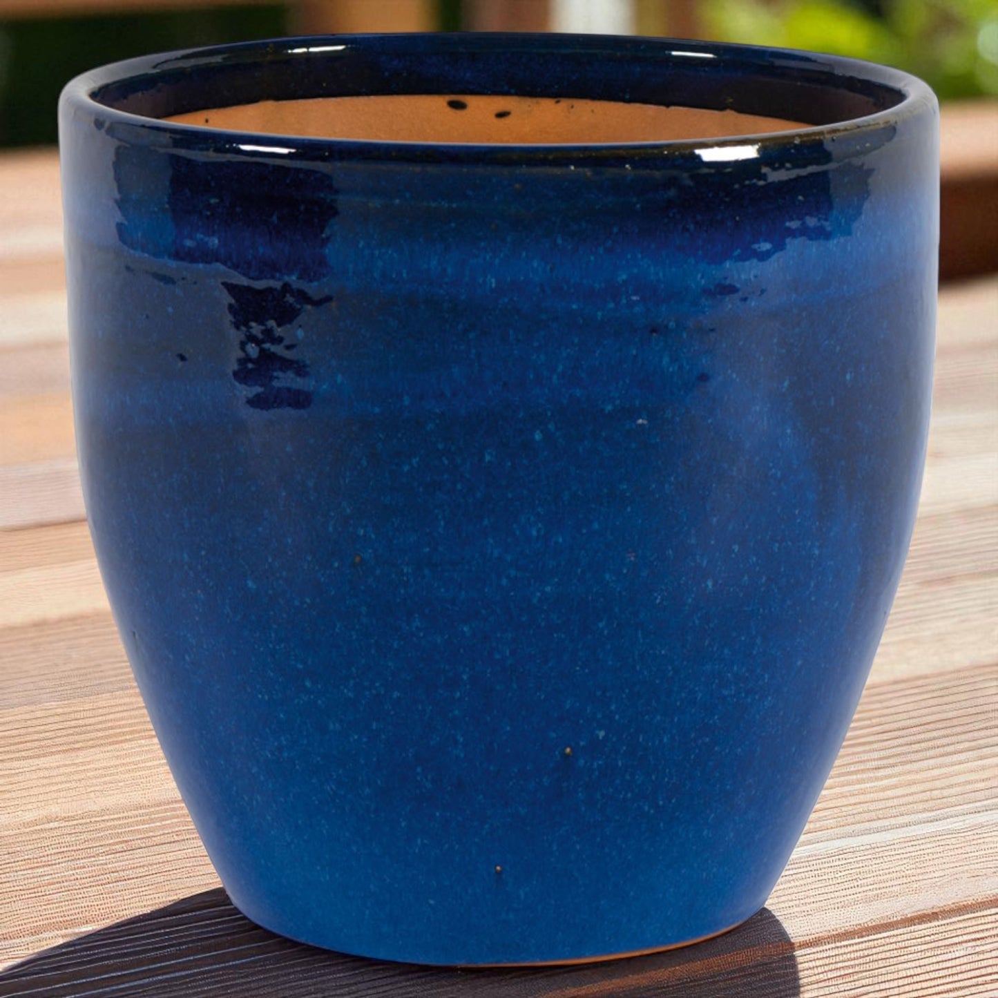 Blumentopf Pflanzgefäß Modell "EggPot" 30cm Keramik Royal Blau
