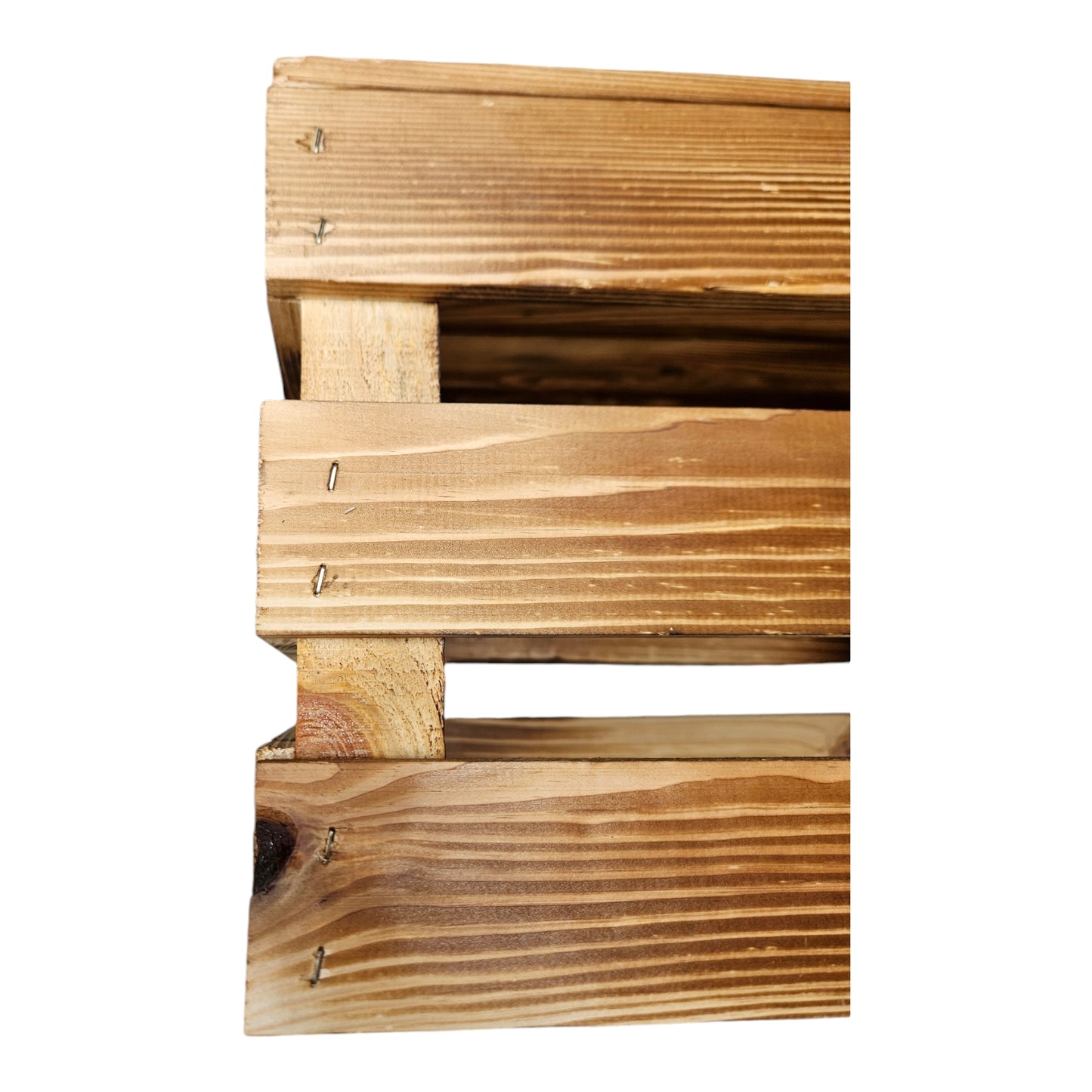 Holzkiste Dekokiste Box 40 x 30 x 25 cm 2er SET Geflammt