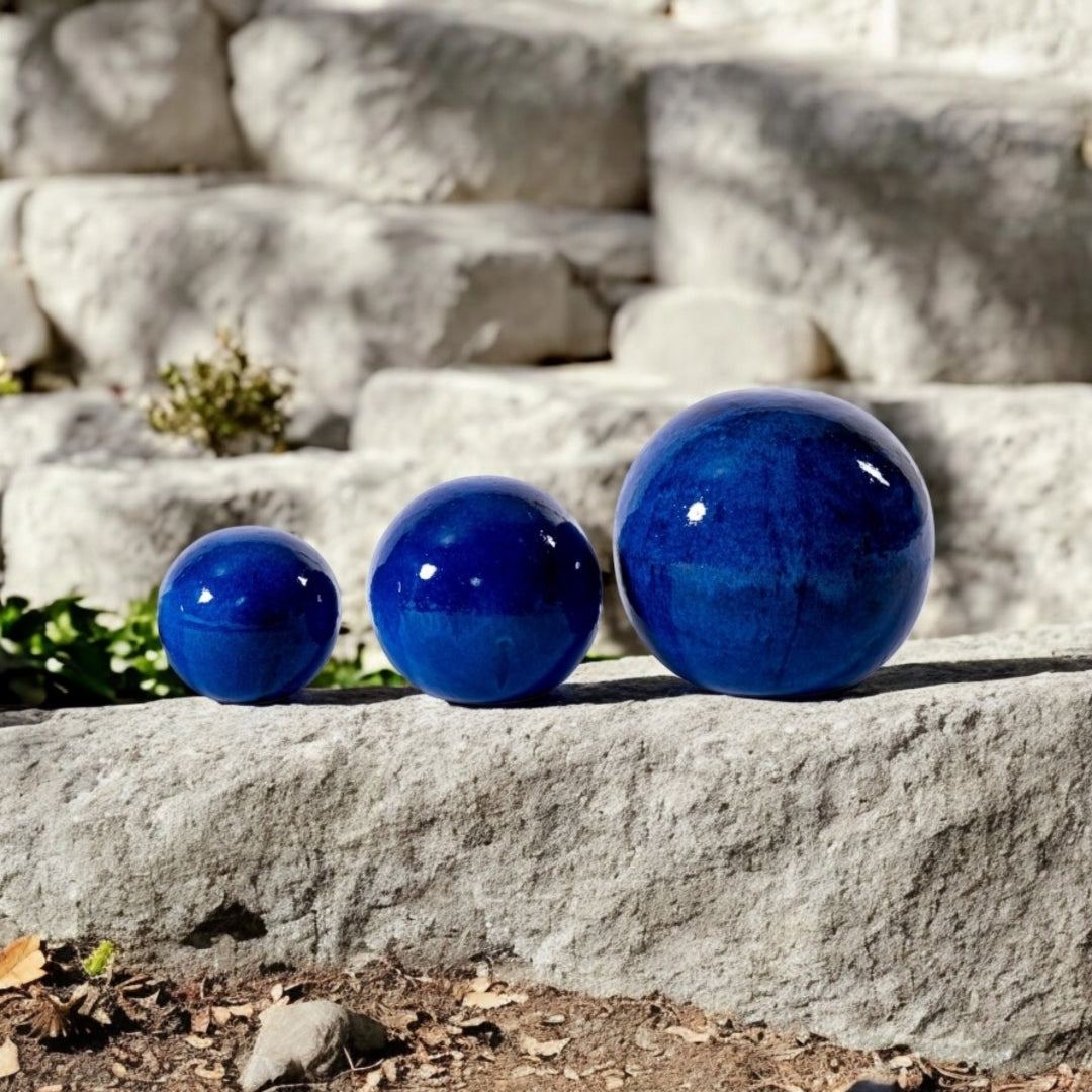 Gartenkugeln 3er Set Royal Blau