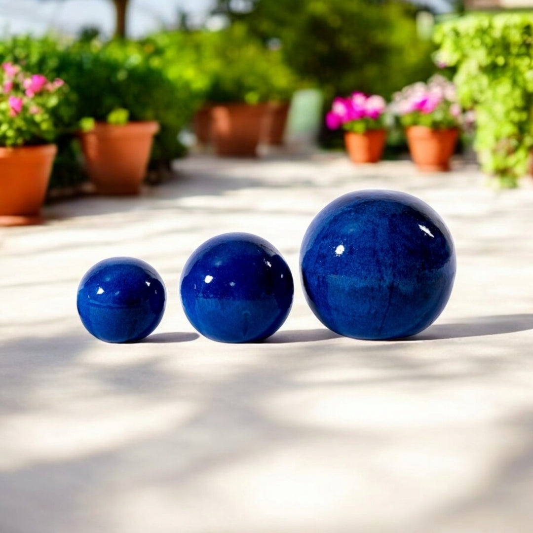 Gartenkugeln 3er Set Royal Blau