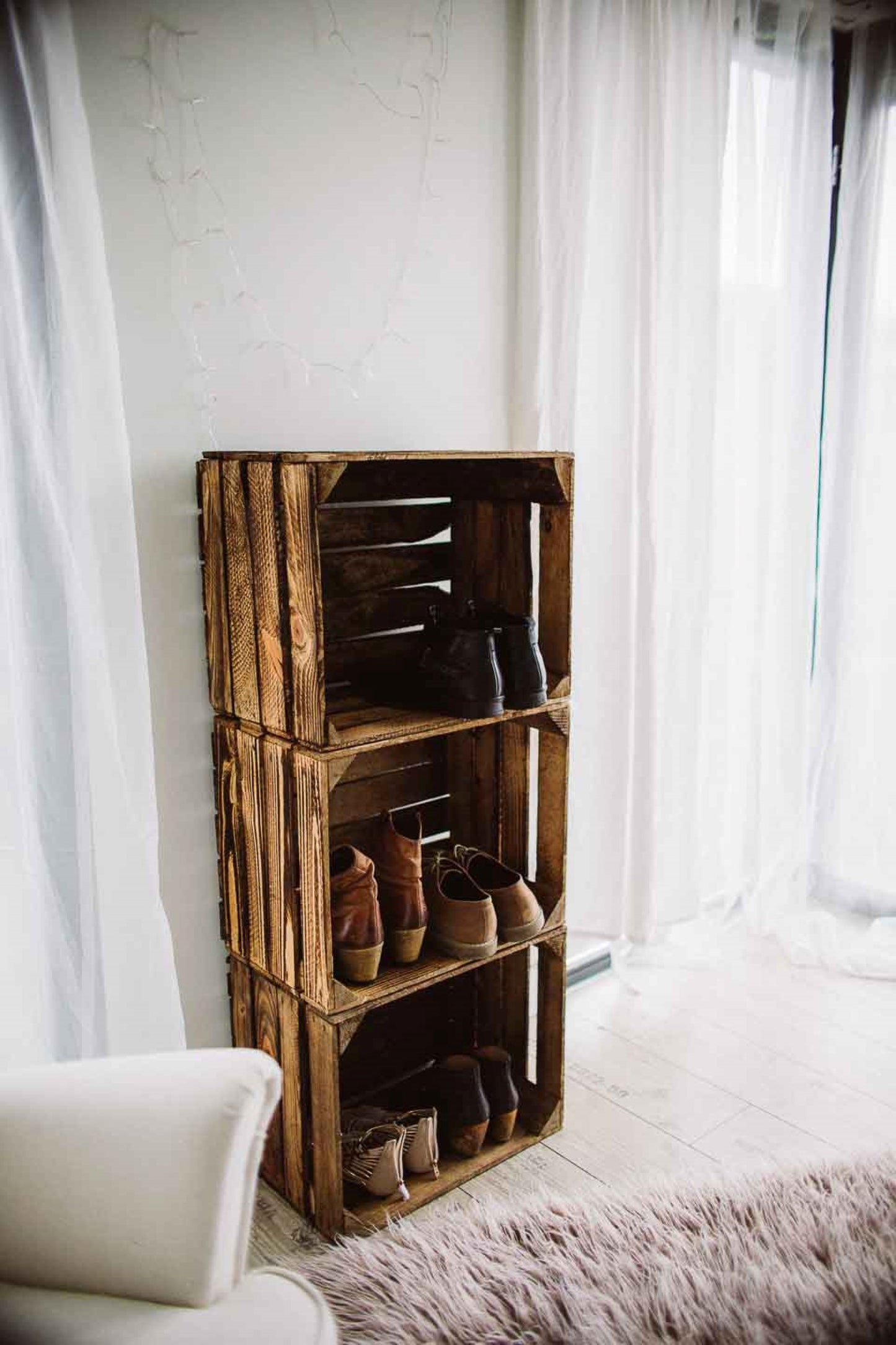Obstkiste Vintage Geflammt 50 x 40 x 30cm 9 x