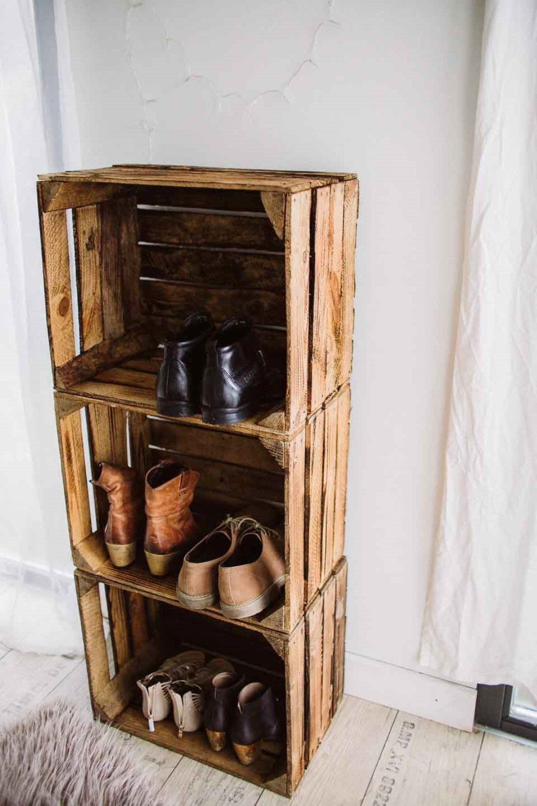 Obstkiste Vintage Geflammt 50 x 40 x 30cm
