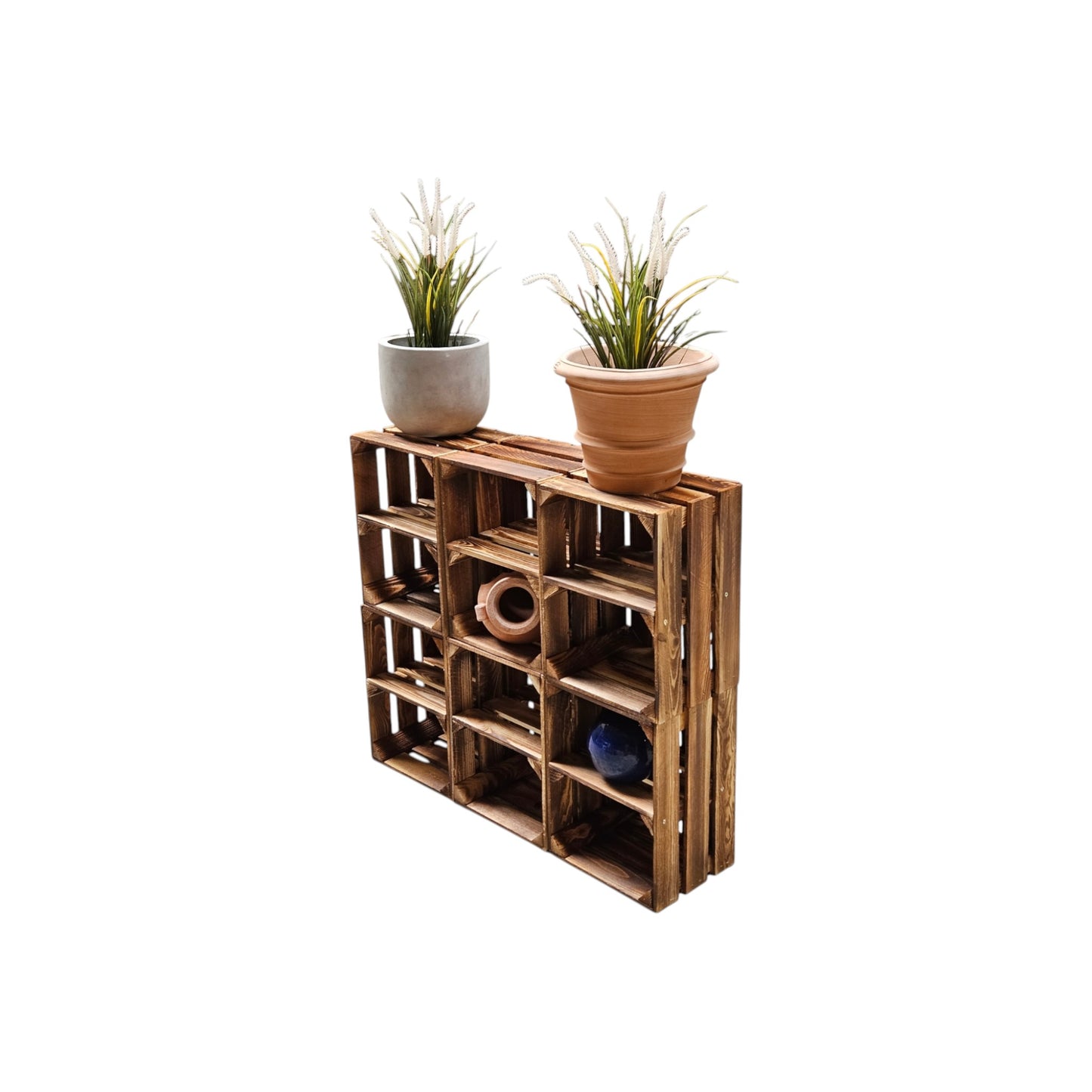 Holzkisten Vintage Geflammt 50 x 40 x 30cm Ablage 6er Set