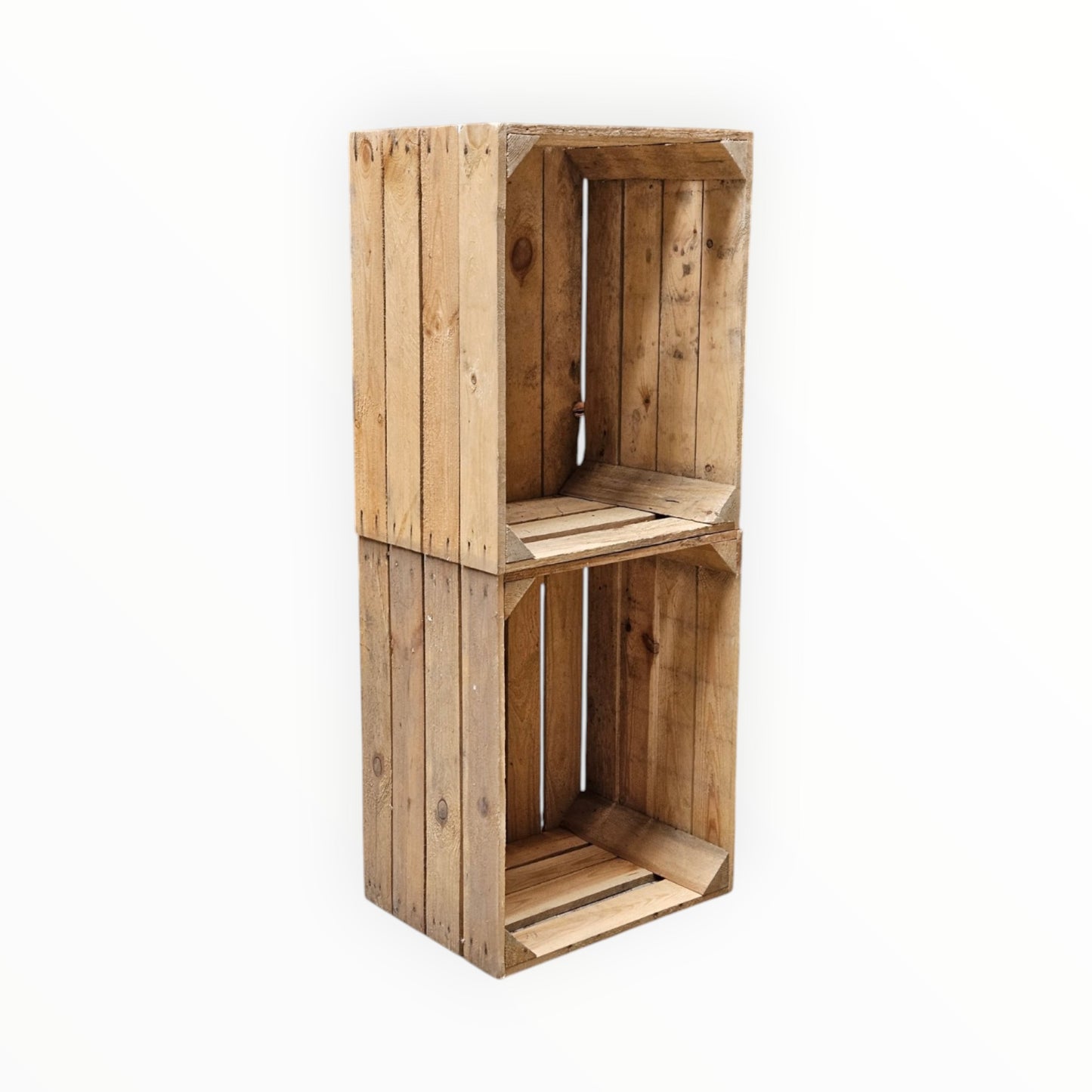 Holzkisten Obstkisten Vintage Natur 50 x 40 x 30cm im 2er Set