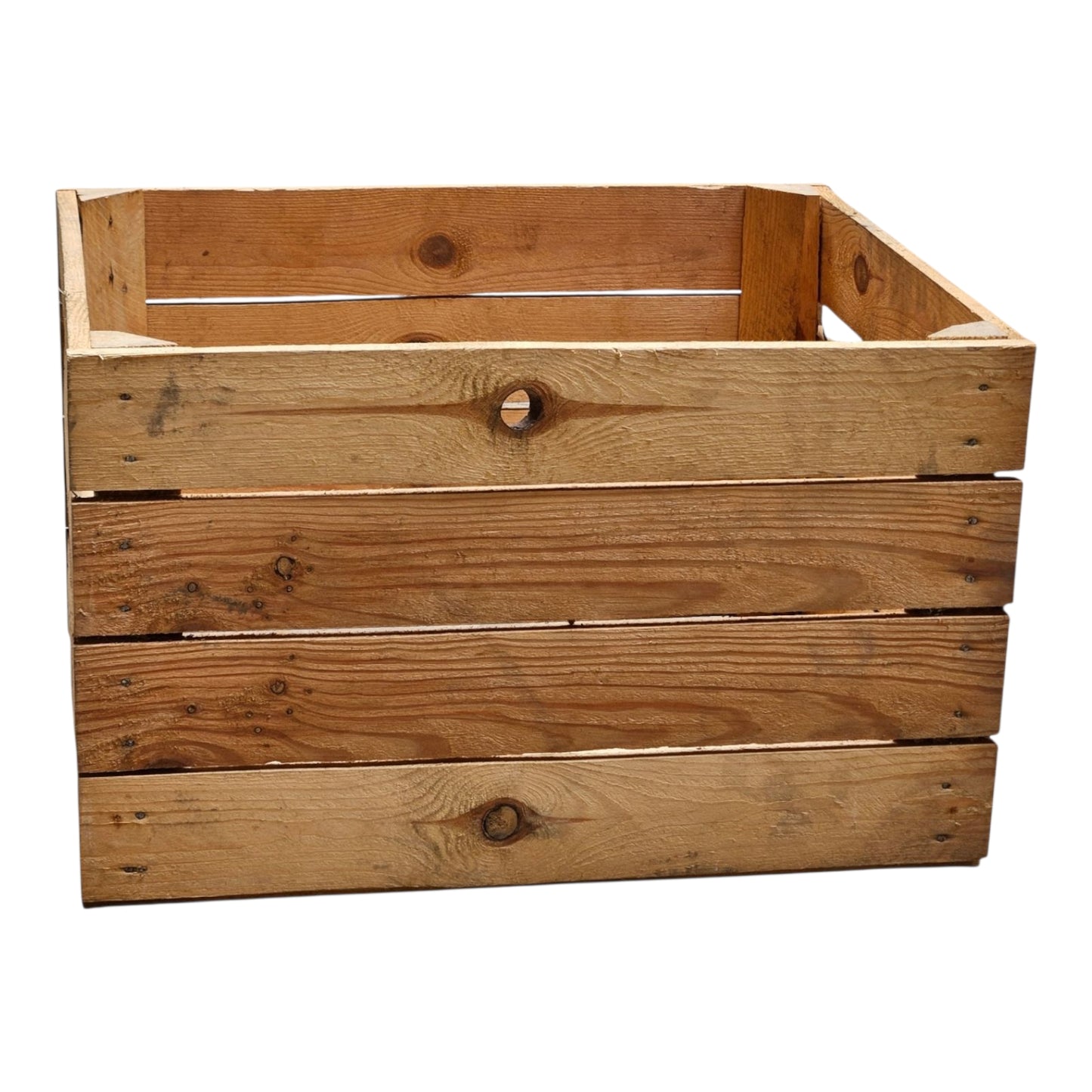 Caisse à fruits en bois 50 x 40 x 30 cm vintage naturelle solide et robuste