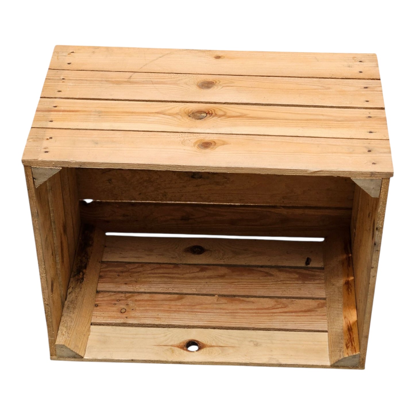 Caisse à fruits en bois 50 x 40 x 30 cm vintage naturelle solide et robuste