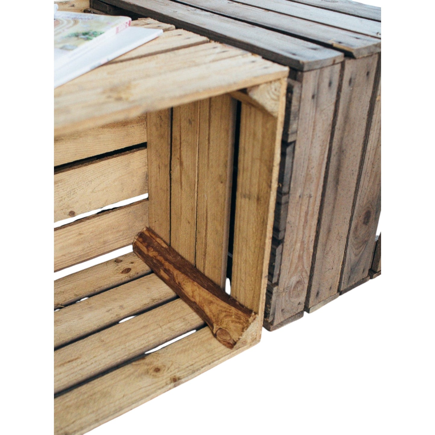 Holzkisten 4er Set 50 x 40 x 30cm Vintage Natur