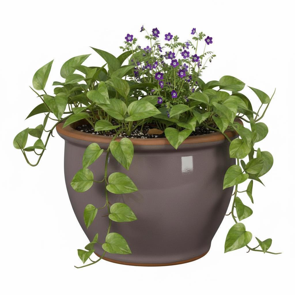 Blumentopf Pflanzgefäß aus Keramik Modell "Roma" 30cm Lavendel