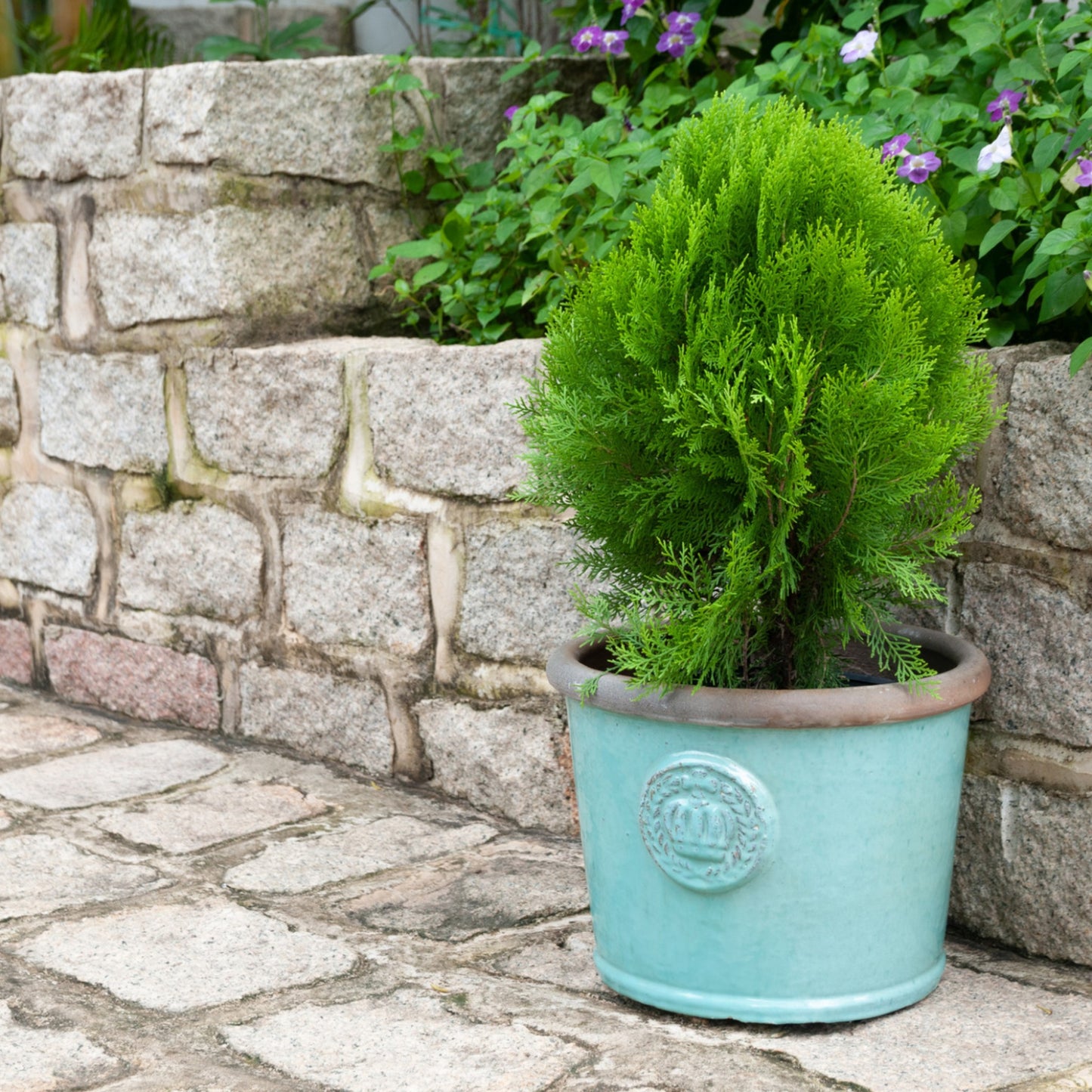 Keramik-Pflanzkübel "Provence" – Rustikal & Elegant für Ihren Garten 45x34cm