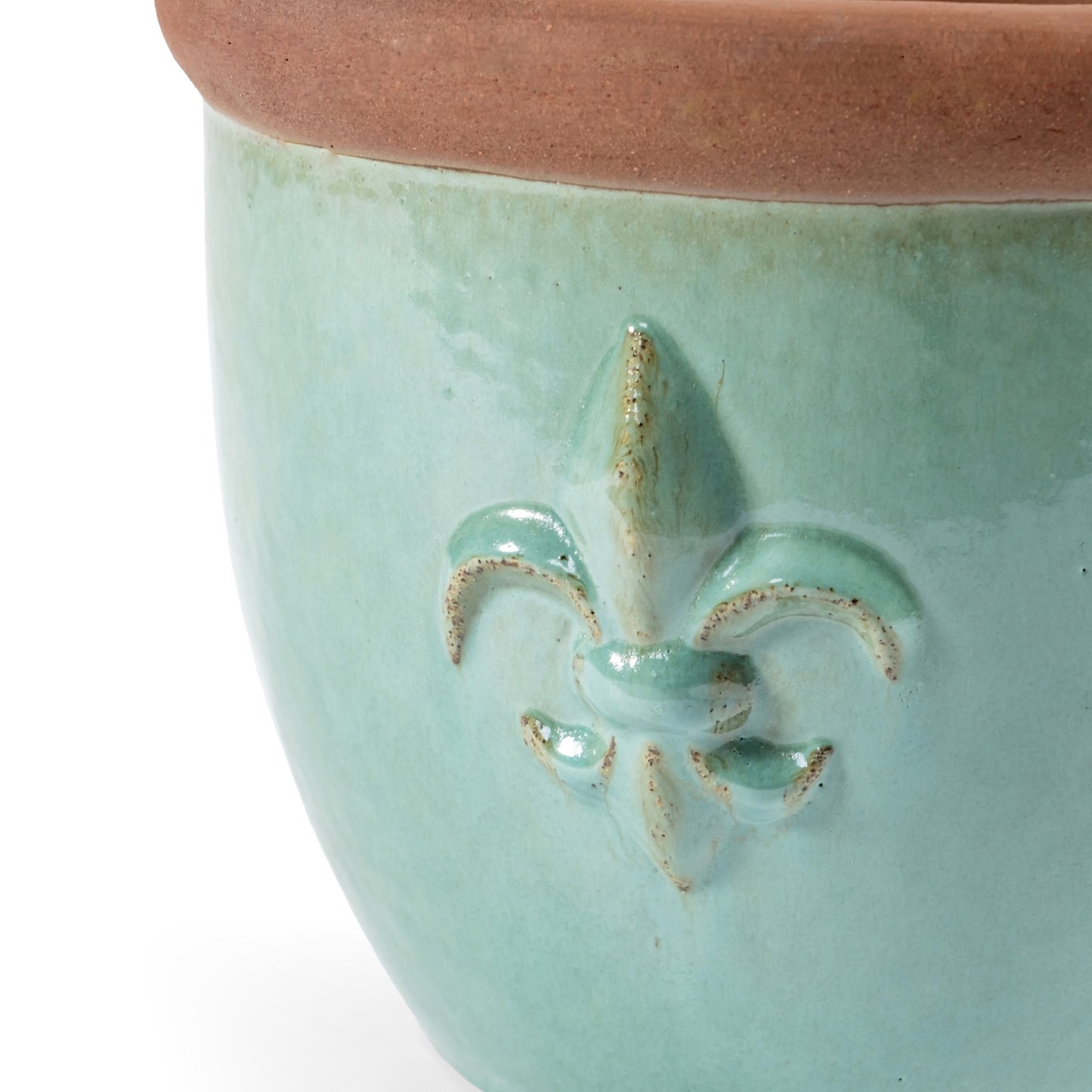 Pflanzgefäß Farmer Celadon Grün (Ø 42cm x H 32cm) | Keramik & Lilie | Teramico
