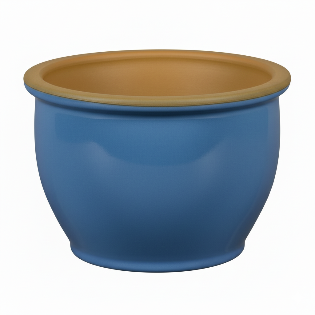 Blumentopf Pflanzgefäß aus Keramik Modell "Roma" 38cm Soft Blau