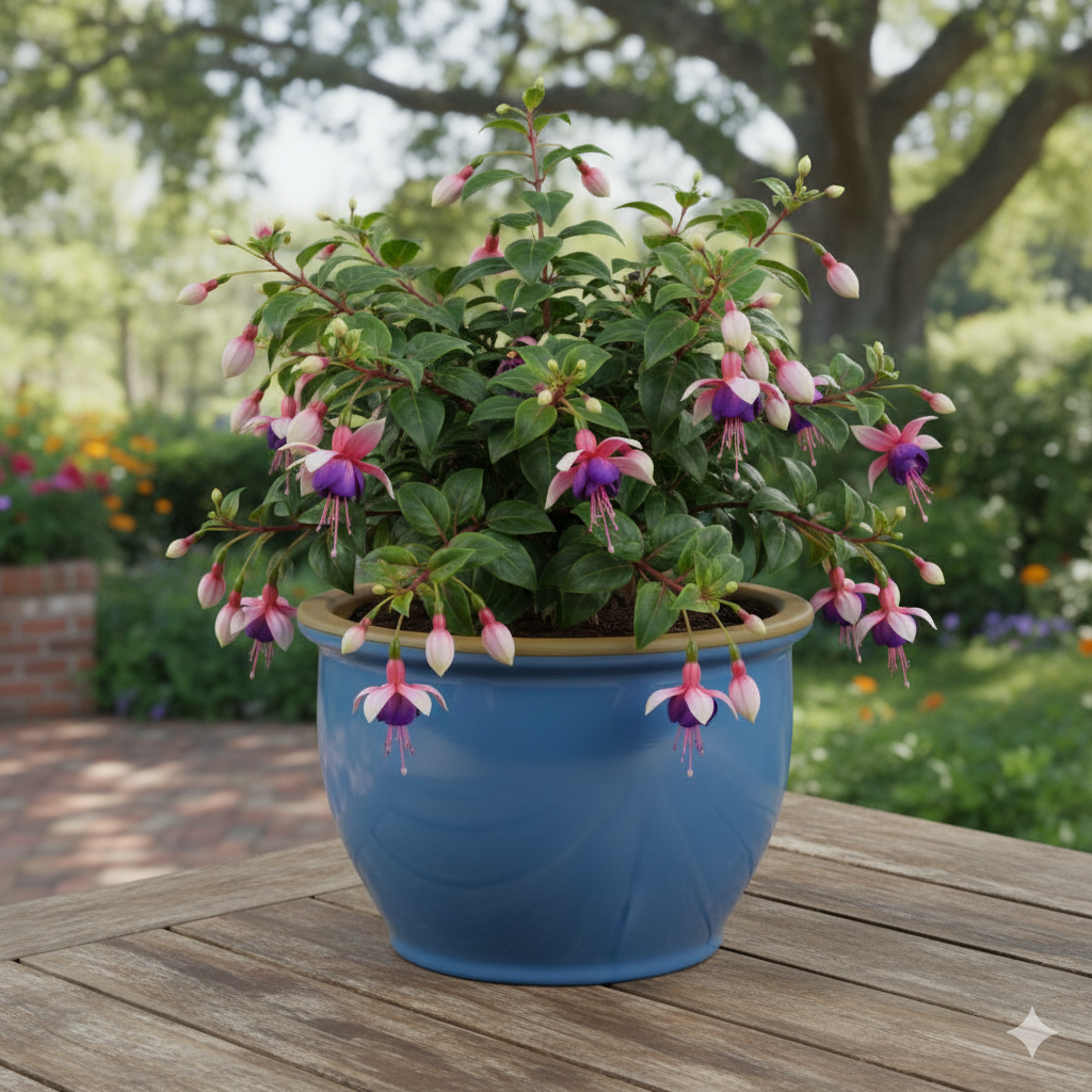 Blumentopf Pflanzgefäß aus Keramik Modell "Roma" 38cm Soft Blau