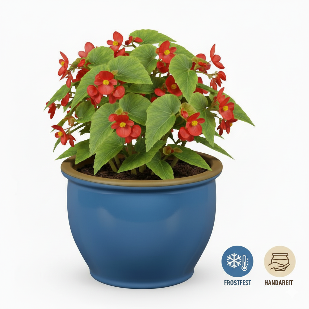Blumentopf Pflanzgefäß aus Keramik Modell "Roma" 18cm Soft Blau