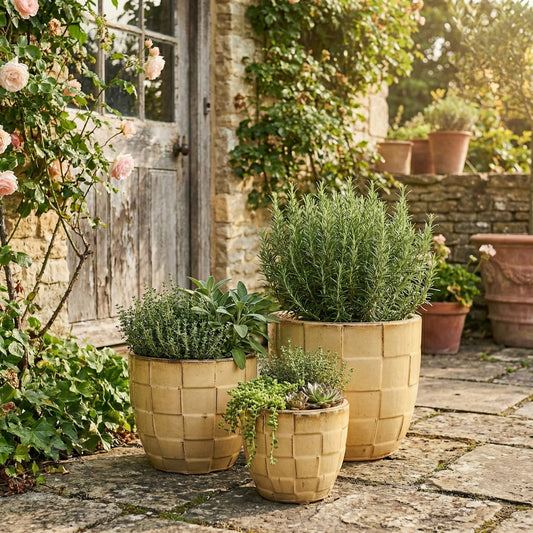 Pflanzgefäß Keramik "EGG-POT" Bronze - Ø 21 - 38cm Frostfest