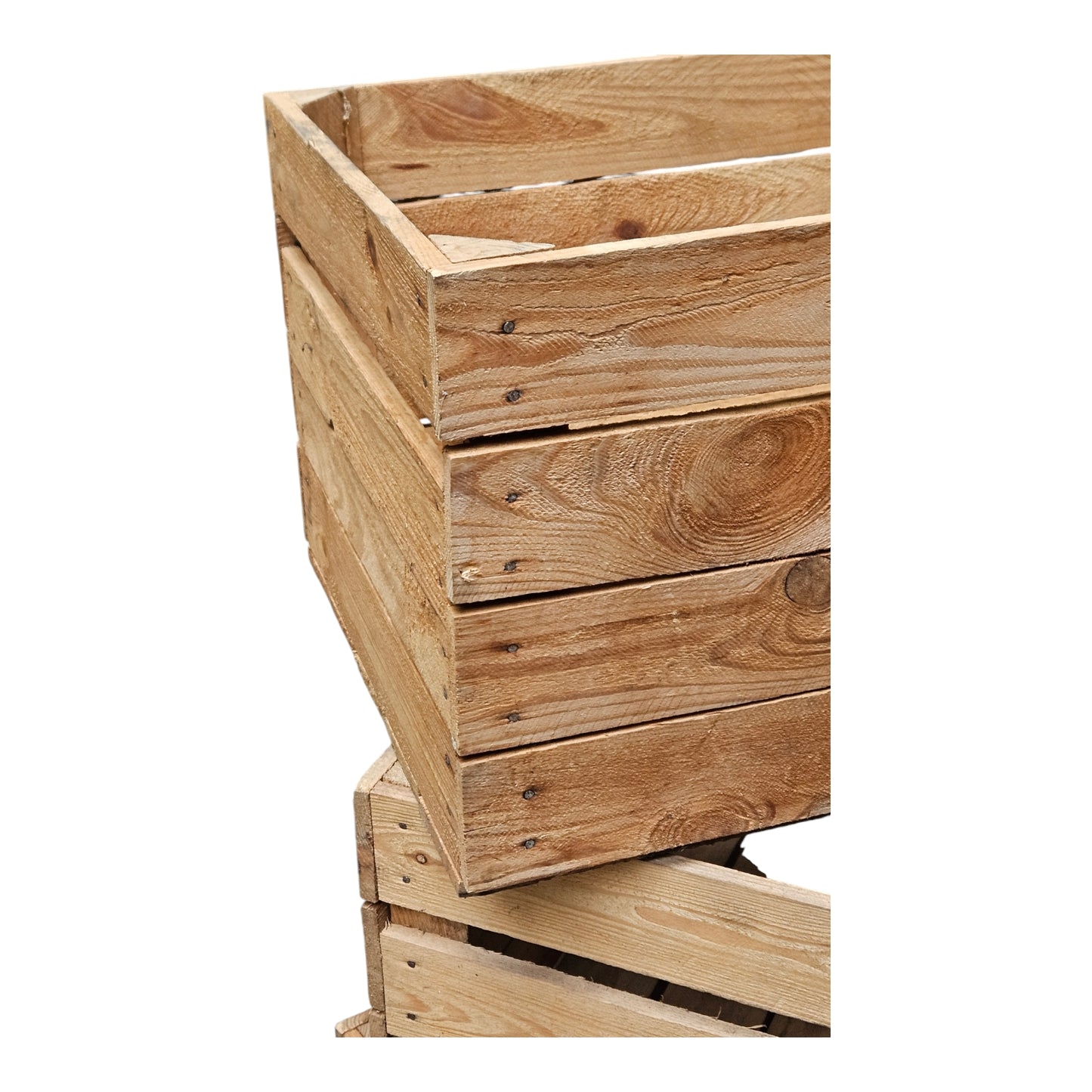 Holzkisten 12er Set 50 x 40 x 30cm Vintage Natur massiv und stabil
