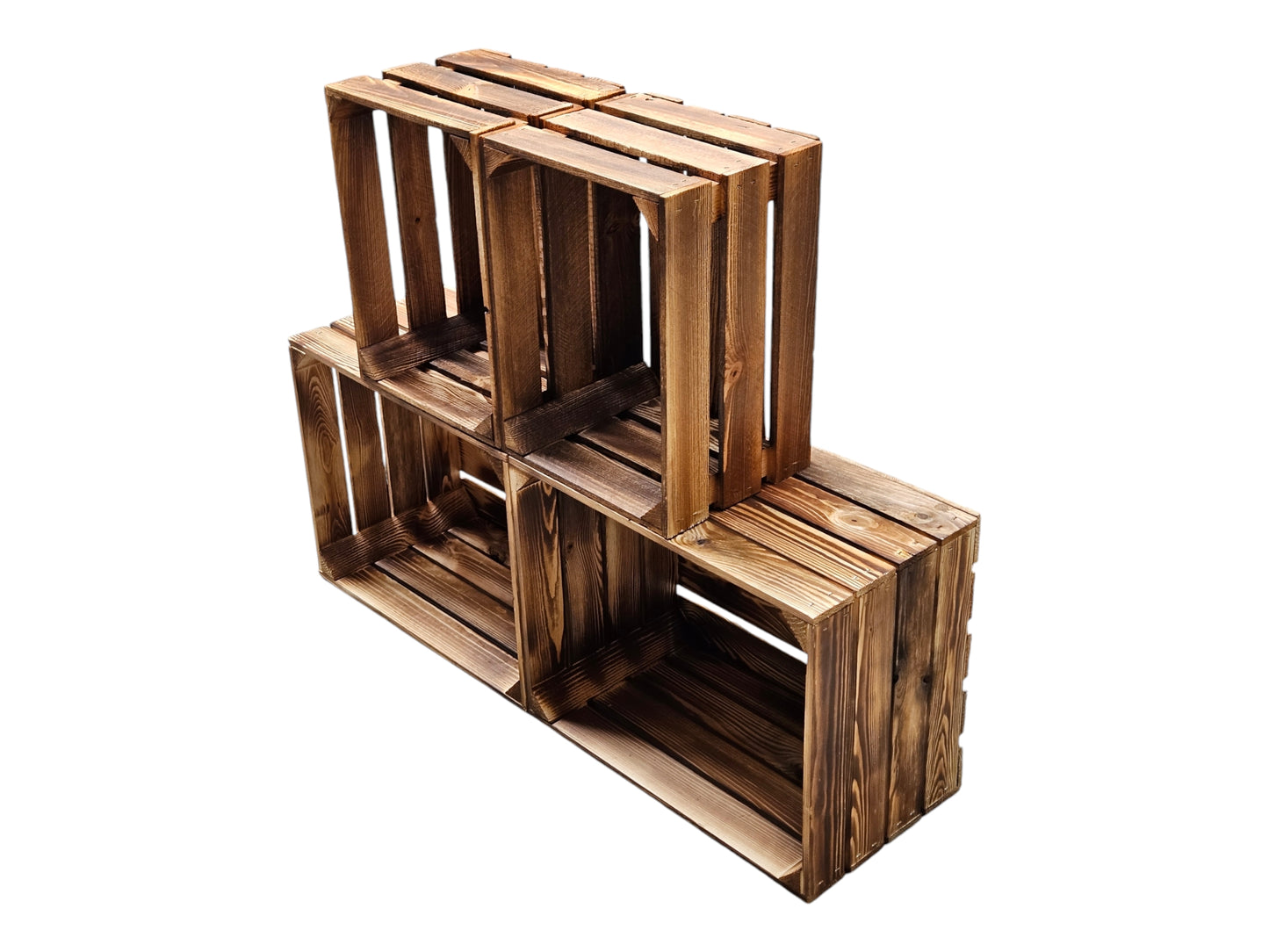 Obstkisten Holzkisten Regal 50 x 40 x 30cm und 40x30x25 4er
