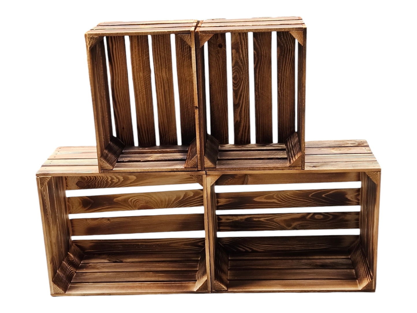 Obstkisten Holzkisten Regal 50 x 40 x 30cm und 40x30x25 4er