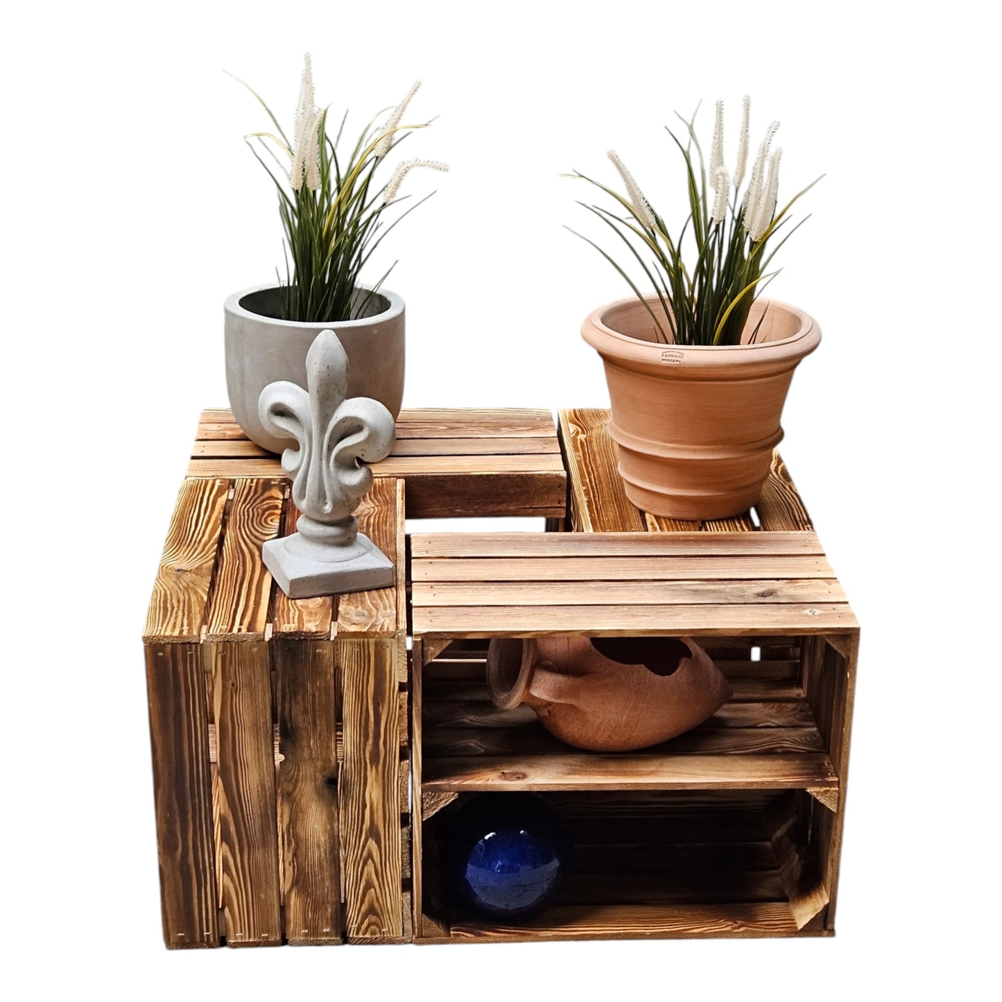 Holzkisten Regalkisten 50 x 40 x 30cm mit Ablage Lang 8 x