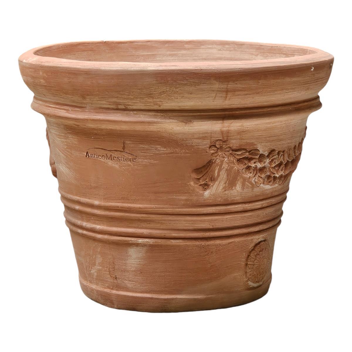 Pflanzgefäß Terrakotta "Doppio Bordo Festonato" 41cm 2.Wahl