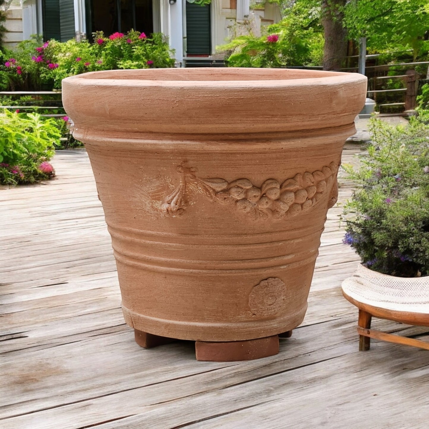 Pflanzgefäß Terrakotta "Doppio Bordo Festonato" 45cm