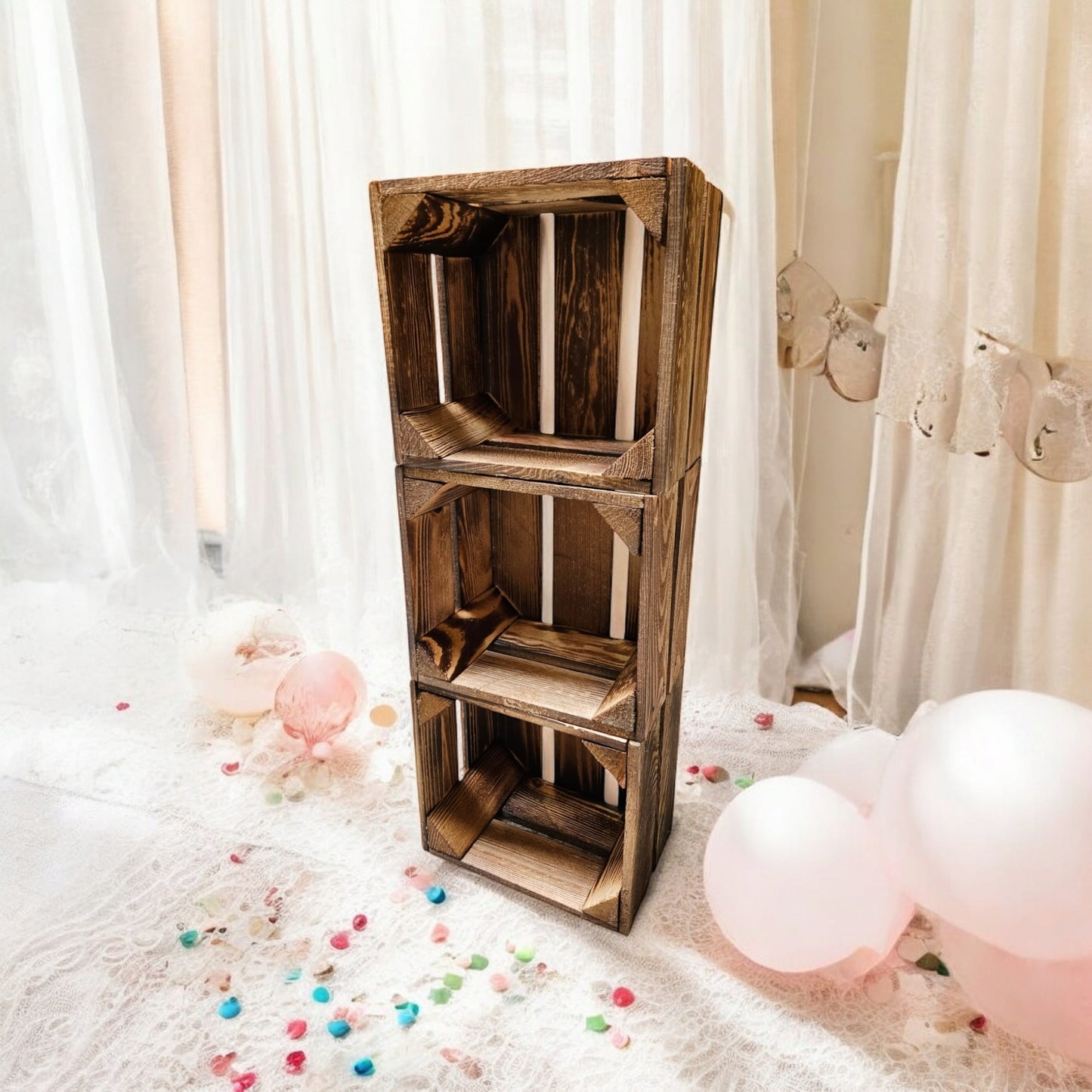 Holzkiste Dekokiste Geschenkbox 22 x 20 x 15 cm 3er SET