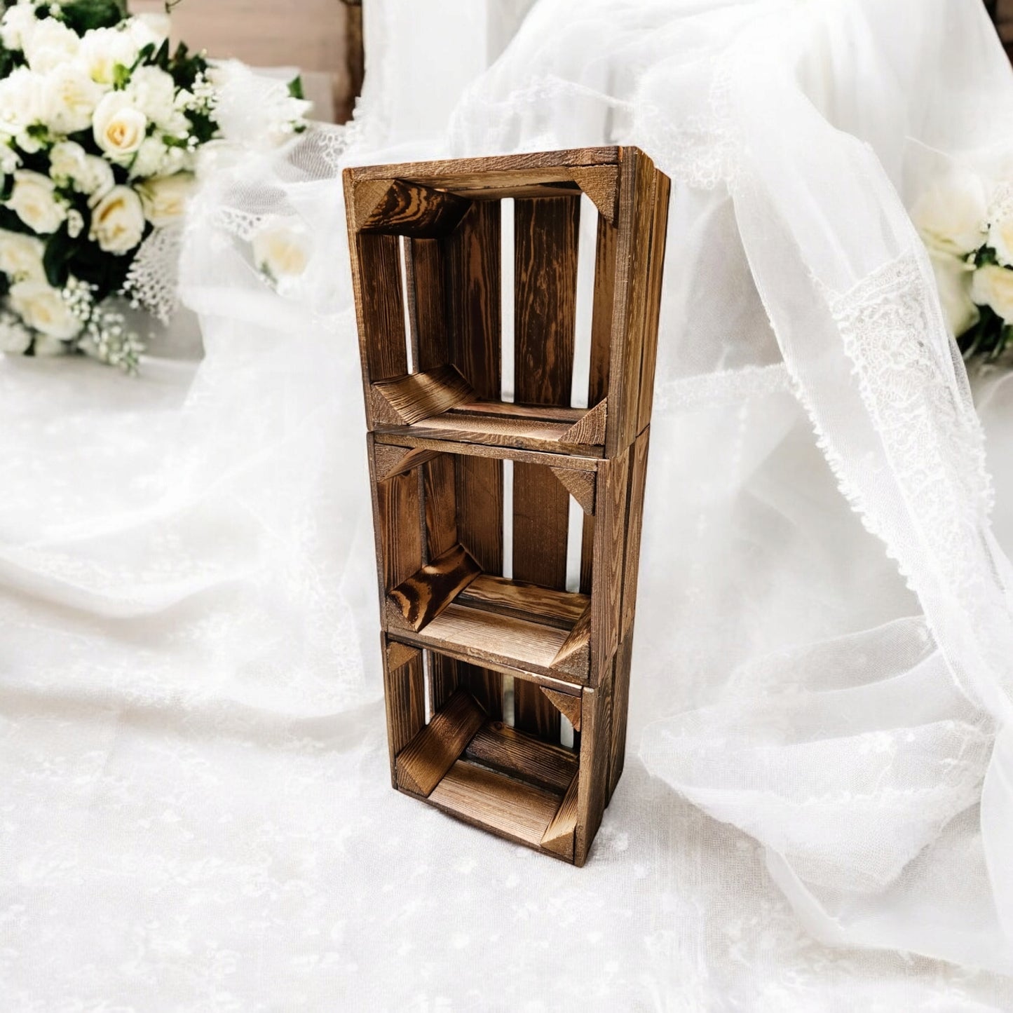 Holzkiste Dekokiste Geschenkbox 22 x 20 x 15 cm 3er SET