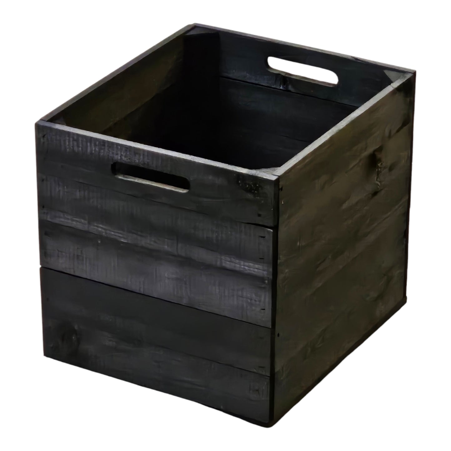 Holzkiste Obstkiste "Kallax" 32,5x38x32,5cm Schwarz 3er SET