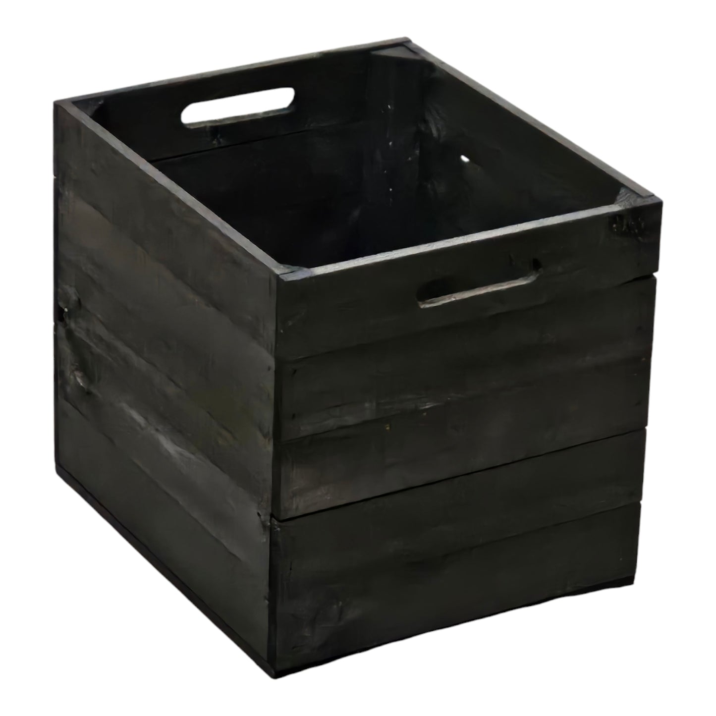 Holzkiste Obstkiste "Kallax" 32,5x38x32,5cm Schwarz 3er SET