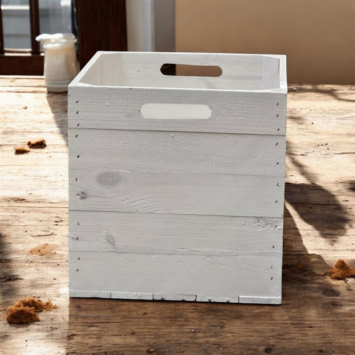 Coffret à fruits en bois "Kallax" 32,5x38x32,5cm blanc lot de 3