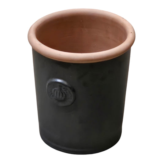 Handgefertigter Keramik-Übertopf Anthrazit (Ø 33cm x H 38cm) | Teramico
