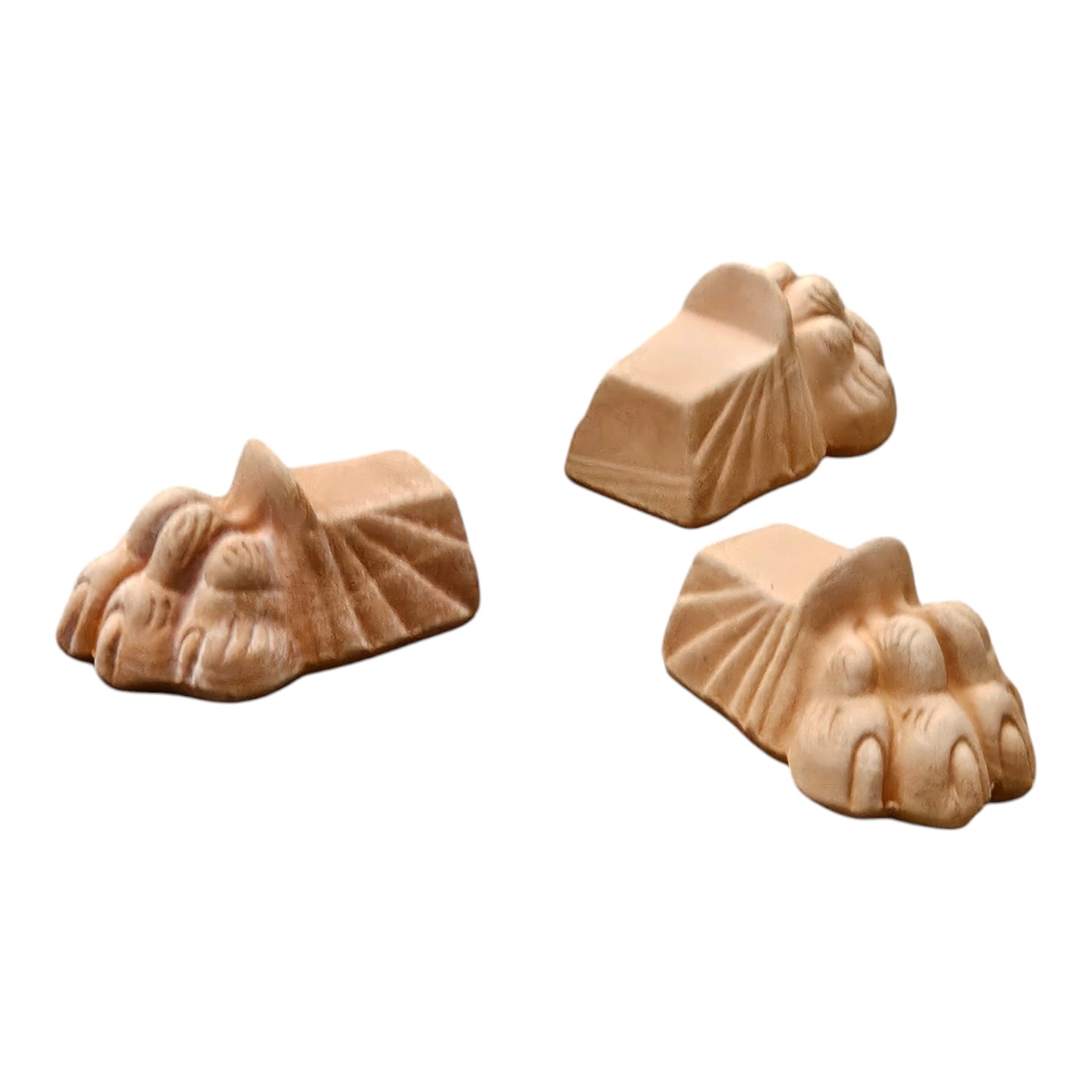 3er Set Löwentatzen-Füße aus Terrakotta | Perfekt für Ihre Pflanzen 15cm