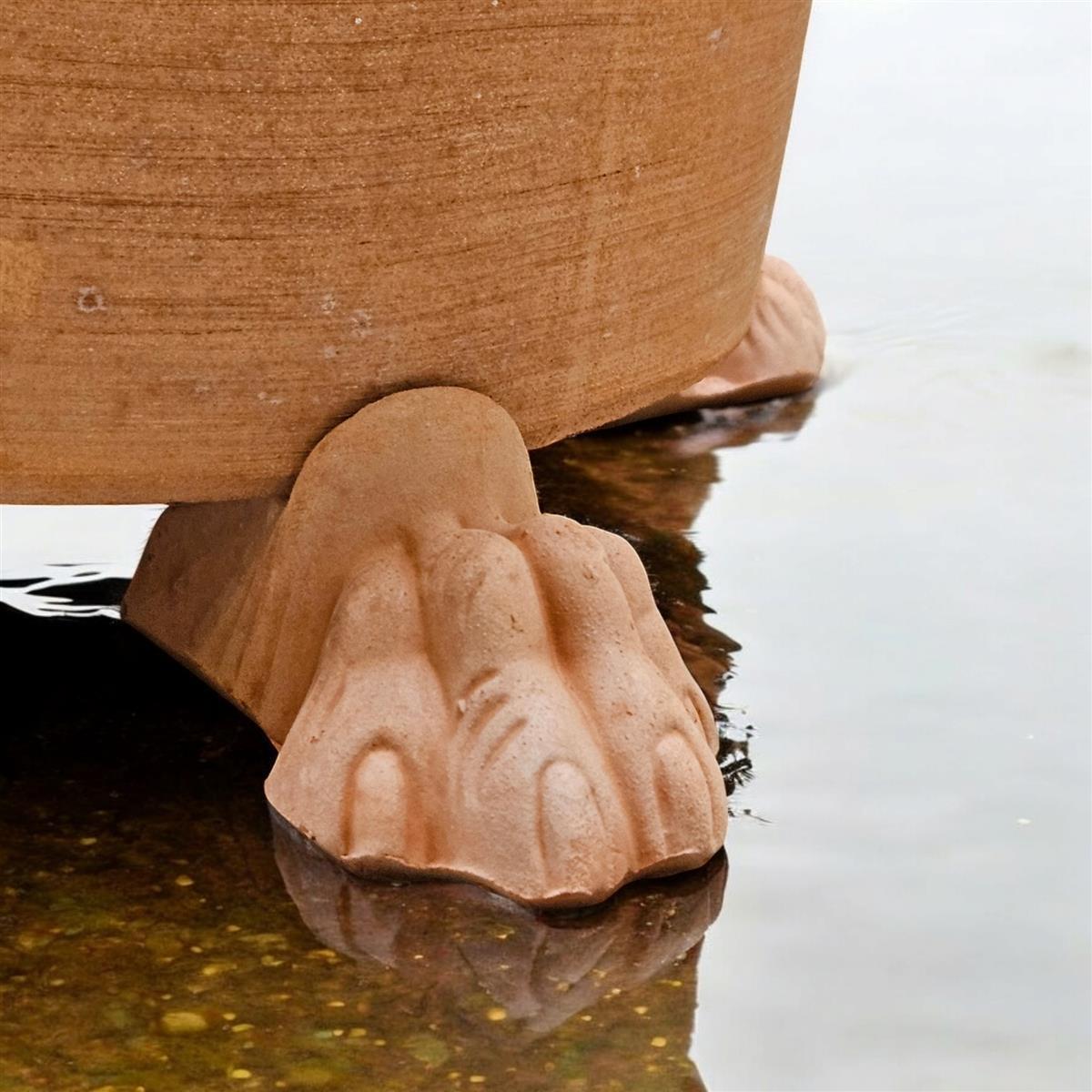 4er Set Löwentatzen-Füße aus Terrakotta | Perfekt für Ihre Pflanzen 15cm