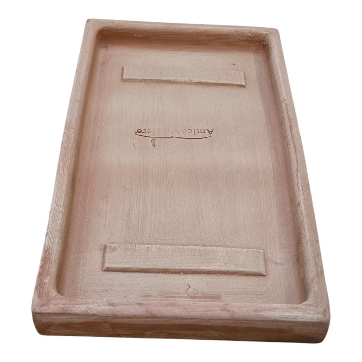 Dessous de verre Assiette à plantes en terre cuite rectangulaire 53 cm