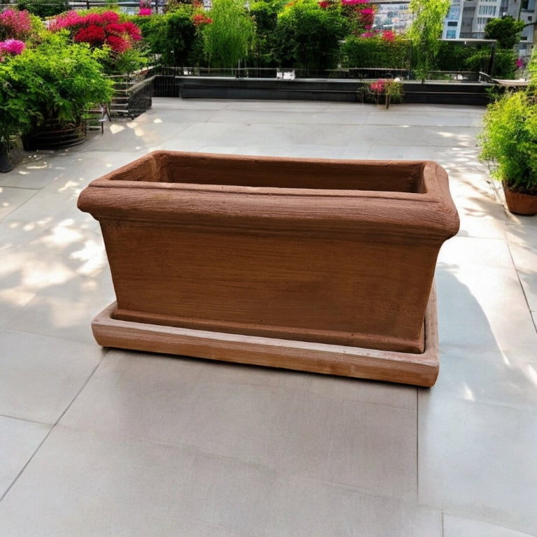 Untersetzer Pflanzteller Terrakotta Rechteckig 53cm