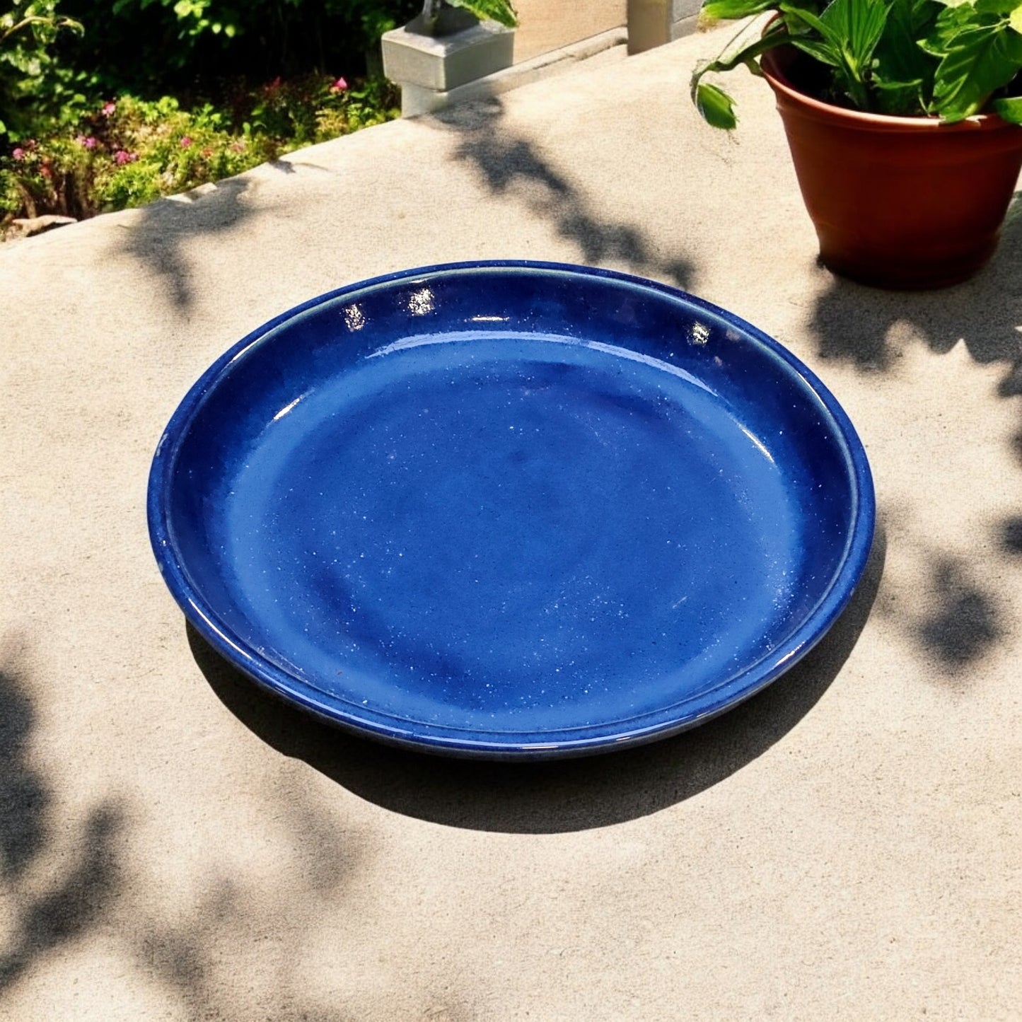 Pflanzteller Untersetzer für Blumentöpfe 40cm Royal Blau Vogeltränke