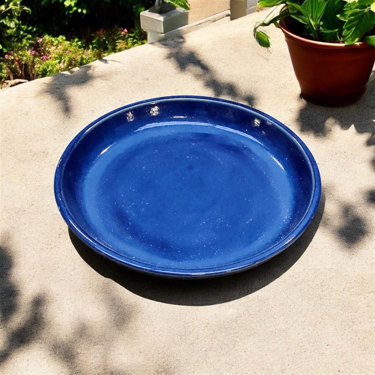 Pflanzteller Untersetzer für Blumentöpfe 40cm Royal Blau Vogeltränke