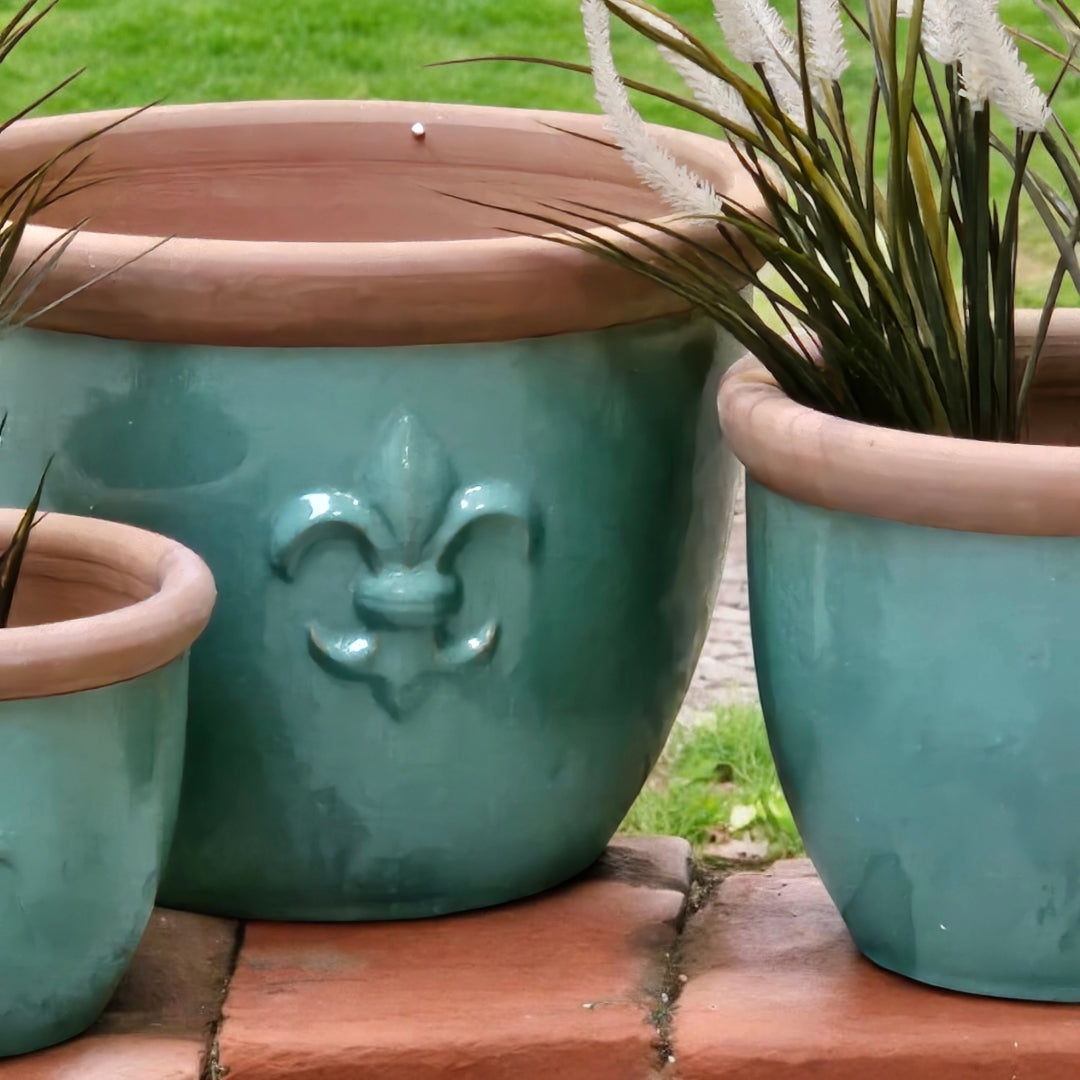 Jardinière Farmer Vert Céladon (Ø 32cm x H 26cm) | Céramique & Lys | Teramico