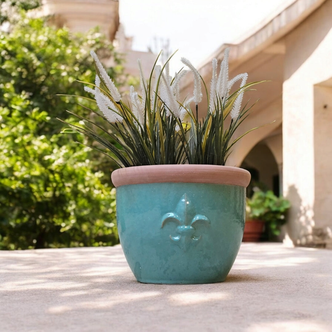 Jardinière Farmer Vert Céladon (Ø 32cm x H 26cm) | Céramique & Lys | Teramico