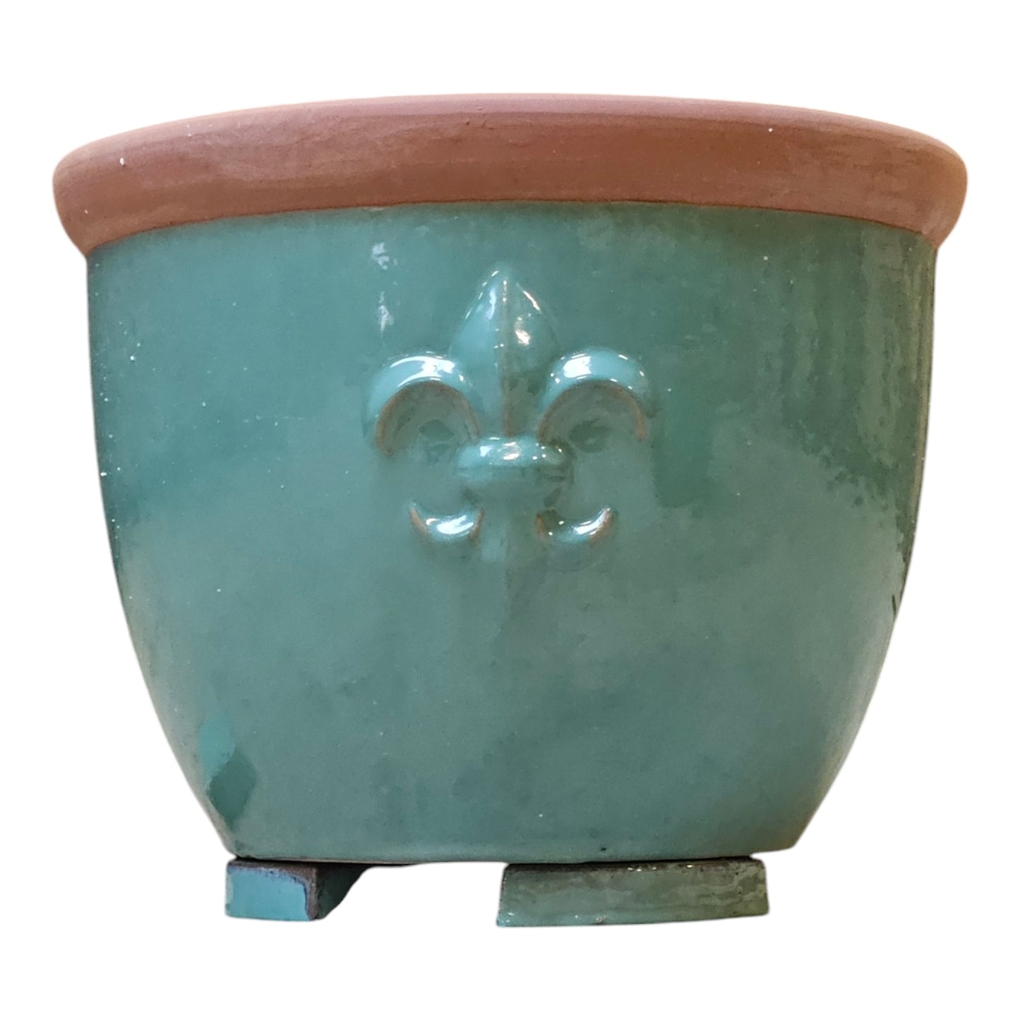 3er Set Keramikfüße Celadon Grün | Pflanzgefäße schützen vor Staunässe